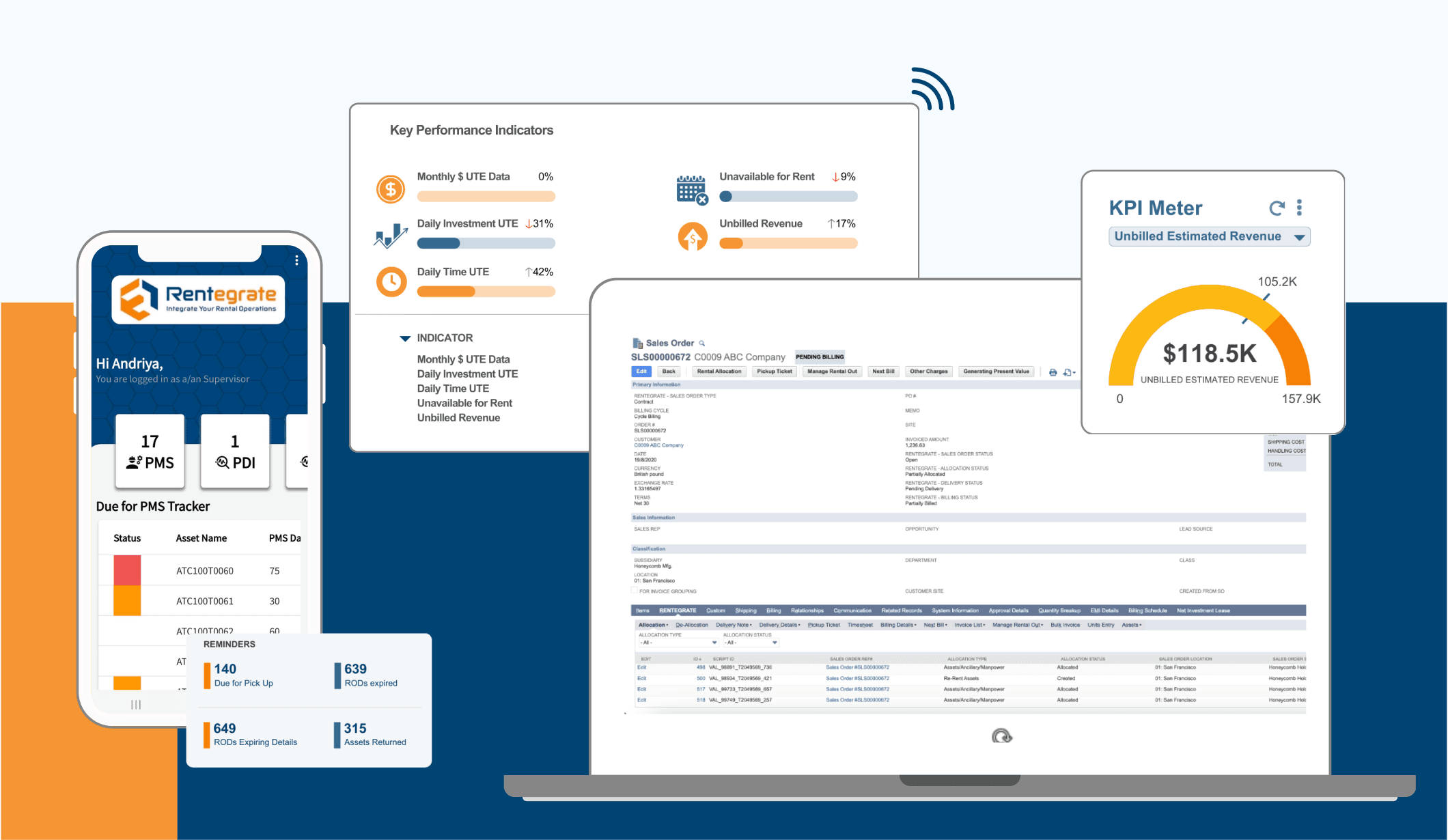 Rentegrate dashboard